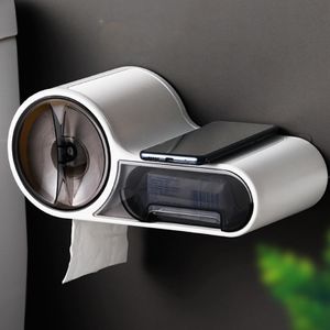 winterbeauy Toilettenpapierhalter Klopapierhalter ohne bohren mit Ablage Klorollenhalter