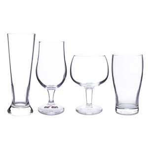 4-tlg. Bier-Verkostungs-Glas Set Biergläser Biertulpe Weizenbierglas Pilsglas
