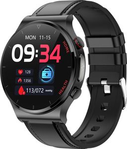 （TPU Black）E300 Přesné hodinky na měření krevního tlaku s monitorem srdečního tepu, monitor spánku, dlouhý pohotovostní režim, chytré hodinky na měření krevního tlaku na zápěstí