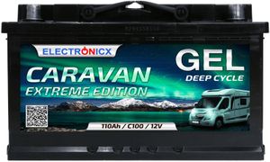 Electronicx Caravan EXTREME Edition Gel Batterie 110 AH 12V Wohnmobil Boot Versorgung