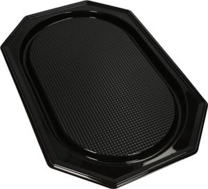 Papstar Servierplatten PET 55 x 36 cm schwarz 10 Stück