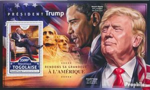 Briefmarken Togo 2016 Mi Block 1396 (kompl. Ausgabe) postfrisch Präsident Trump