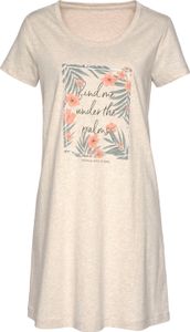 LASCANA Sleepshirt sand-meliert Größe 44/46