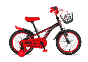 16 Zoll Kinder Mädchen Jungen Fahrrad Mädchenfahrrad Jungenfahrrad Kinderrad Kinderfahrrad Unisex Stützräder Rad Bike BOBCAT ROT