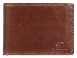 Brown Bear querformatige Herren-Geldbörse mit RFID-Schutz Classic-Edition 8005, Braun-Tobacco