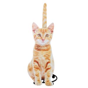lustig mit Katze - Katzen Figur Toilettenpapierhalter als WC Rollen Aufbewahrung  Toilettenpapier Halterung,（orange）