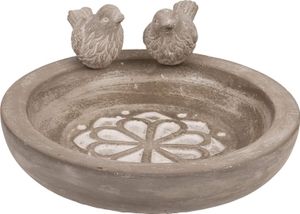 Vogelbad Vogeltränke rund mit Vogel Skulptur Gartentränke für Insekten Vögel Vogelbad Vogeltränke rund mit Vogel Skulptur Gartentränke für Insekten Vögel