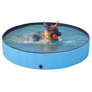 Yaheetech Hundepool Swimmingpool Planschbecken Badewanne Wasserbecken für Hunde 160 x 30 cm
