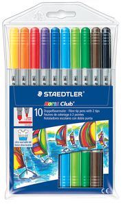 STAEDTLER Doppel Fasermaler Noris Club 10er Etui