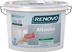 Renovo Wand- Deckenfarbe Altweiss matt 10 L