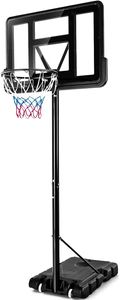 COSTWAY Basketbalový stojan 130-305 cm s nastaviteľnou výškou, basketbalový kôš so stojanom a 2 kolieskami, systém obručí pre deti, dospelých, mobilný basketbalový systém Indoor Outdoor