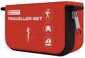 HARO Erste-Hilfe-Tasche Traveller-Set 32-teilig rot