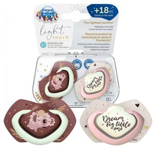 Canpol Babies | Schnuller Light Touch - 6-18 Monate - Rosa - Hypoallergen, Komfortabel