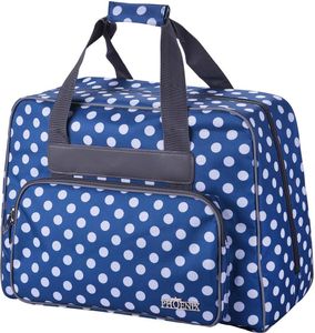 Phönix Nähmaschinentasche Polka Dots blau