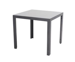 Aluminium Gartentisch 80 x 80cm grau-anthrazit 4-Fuß