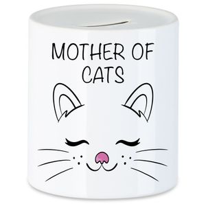 Mother of Cats Spardose Katzen-Mama Geschenk Katzenliebhaber Katzenbesitzer Katzen Kätzchen
