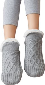Fleece dicke Boardsocken Indoor Thermosocken, Farbe: Grau, Größe:43-45(28cm)