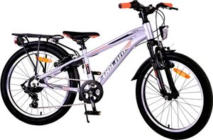 TPFSports Cross Kinderfahrrad - Jungen - 20 Zoll - Rücktritt + Handbremse - 6 Gänge - Silber
