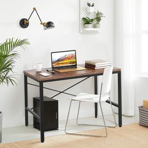 Aiibot Schreibtisch，Computertisch 100x52x76.5cm, PC Tisch Bürotisch Schreibtische Arbeitstisch ,Nordisches Design Modern，Holz Metall für Büro Office