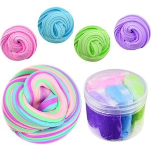 Fluffy Slime Kit, 4 in 1 gemischt Flauschige Floam Schleim Stretchy & Soft Clay Spielzeug für Kinder und Erwachsene