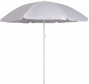 Buzz - Sonnenschirm - Inklusive Halterung - Strand - Grau - Hellgrau - Stark - Winddicht - Windstark - Sonne - Regenschirm - Sonnenschirmhalter
