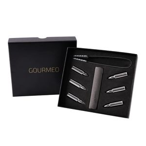 GOURMEO 6 Whiskey Steine aus Edelstahl in Patronenform - Wiederverwendbare Whisky Steine im Set als Alternative zur klassischen Eiswürfel