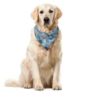 ABAKUHAUS Grau Blau Haustier Bandana, Runde Formen Entwurf, 55x55 cm, Grau Hellblau Marineblau