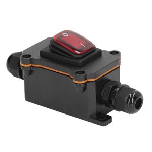 4 Pin 2 Position Inline Cord Schalter mit Wipptaste IP65 Wasserdicht Ein Aus Outdoor Kippschalter (Rot)