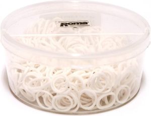 Roma Mähnen-Gummis (800 Stück/Box) WB501 (Einheitsgröße) (Weiß)