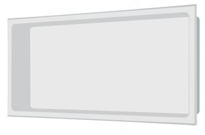 Edelstahl Wandnische 30 x 60 cm (weiß)