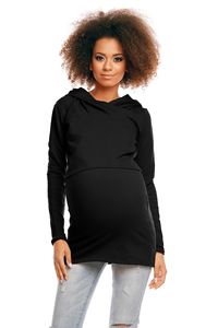 PeeKaBoo Dámsky tehotenský sveter Zrirgu čierna L/XL