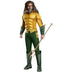Aquaman - "Deluxe" Kostüm - Herren BN5311 (Standardgröße) (Gold/Grün)