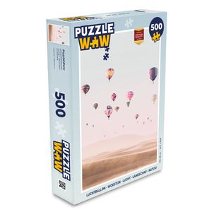 MuchoWow® Puzzle 500 Teile Heißluftballon - Wüste - Himmel - Landschaft - Natur - Denken - Spiel - Toy