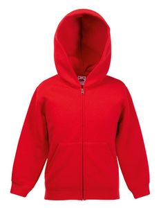F401NK - Fruit of the Loom Kids´ Classic Hooded Sweat Jacket Red    152