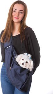 PillowPrim Tragetuch Hund, Katze Haustier Hand Schleuderträger Schultertasche Fronttasche hundetragebeutel Navy blau