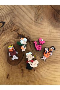 MNZ-Slipper ornament Jibbitz Fred Barnie Bambam Dino Popeye- sada 5 kusů 890773820