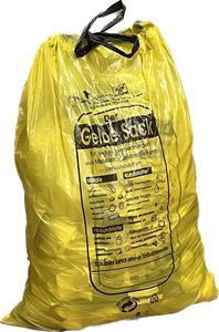 gelbe Säcke, gelbe Müllsäcke, Wertstoff- Müllsäcke, Recycling Müllsäcke, Müllbeutel 90 l - 130 Stück/ 10 Rollen -