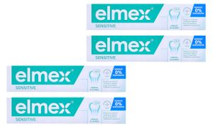 4x zubní pasta Elmex Sensitive 75ml | Sada zubních past pro citlivé zuby