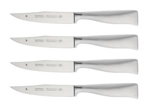 WMF Grand Gourmet Steakmesser Set 4teilig  Germany, 4 Messer geschmiedet, Performance Cut, Spezialklingenstahl, Klinge 13,5 cm