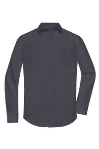 Klassisches Shirt aus pflegeleichtem Mischgewebe carbon, Gr. 4XL