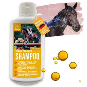 Tea Tree Shampoo Pferdeshampoo mit Teebaumöl für Hunde Pferde 500 ml I Pferde Shampoo ph neutral I Hundeshampoo für trockene irritierte Haut