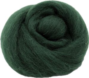 Filzwolle zum Trockenfilzen und Nassfilzen - Farbe Flaschengrün 20gr.