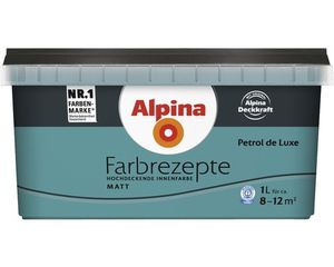 Alpina Wand - und Deckenfarbe Readymix Petrol de Luxe 1 Liter