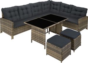 Rattan Lounge Barletta für 6 bis 8 Personen widerstandsfähig