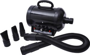 PawHut Profesionálny sušič vlasov pre psov Pet Dryer Šepkajúci sušič vlasov pre psov 2800W Kovová čierna 40 x 16 x 20 cm