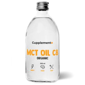 Cupplement - MCT-Öl C8 500 ML -- kein Pulver, Kapseln oder C10 - MCT-Öl - Keto-Diät & Fasten - Ergänzung - Superfood - Bulletproof