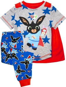 Bing Bunny - pyžamo s dlhými nohavicami pre chlapcov NS6170 (110) (sivá/modrá/červená)