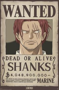 Poster One Piece Wanted Shanks 61x91.5cm