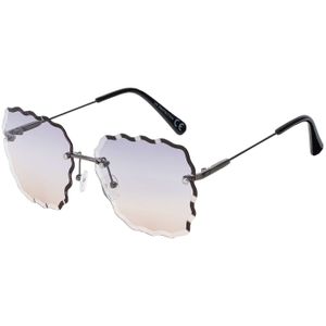 Damen Sonnenbrille Eckige Form 80er Modern Urlaub Sommer Strand 30563 Lila-Rosa
