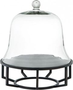 Casa Padrino Luxus Art Deco Kuchenglocke Bronze mit schwarzem Granit und Glasdeckel - Kuchen Ständer